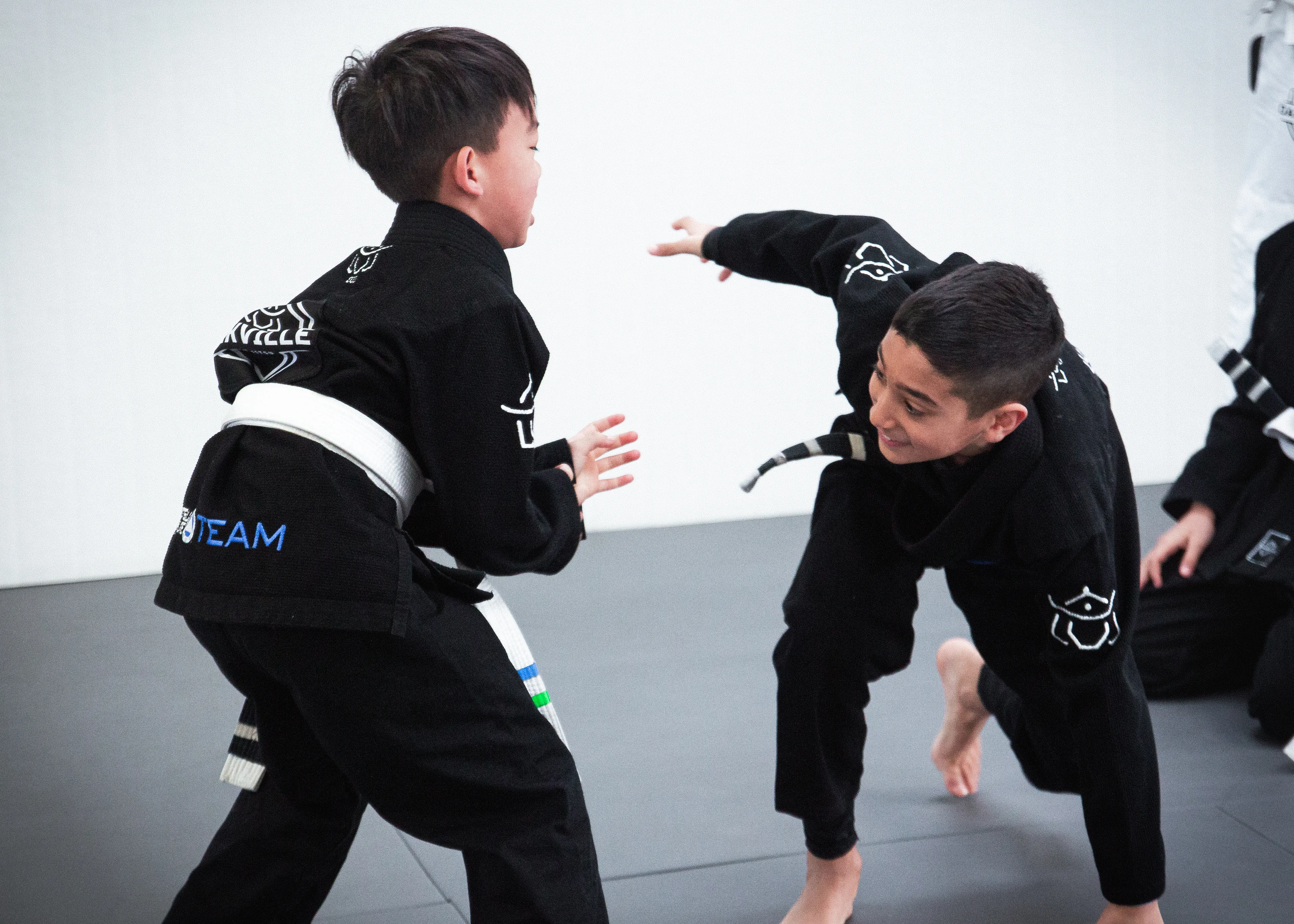Kids in the after-school program at Oakville BJJ